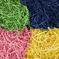 Creativ Company Crinkle papier, l: 25-30 cm, b: 3 mm, blauw, donkergroen, roze, geel, 4x100 gr/ 1 doos