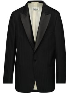 Maison Margiela blazer en laine à simple boutonnage - Noir