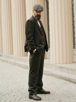 Maatpak Voor Heren | 3-delig Pak | Zwart Visgraat | Alfie Solomons | Peaky Blinders | Peaky Blinders