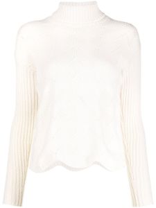 Liska pull en maille pointelle - Blanc