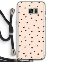Kleine kattenkopjes: Samsung Galaxy S7 Edge Transparant Hoesje met koord