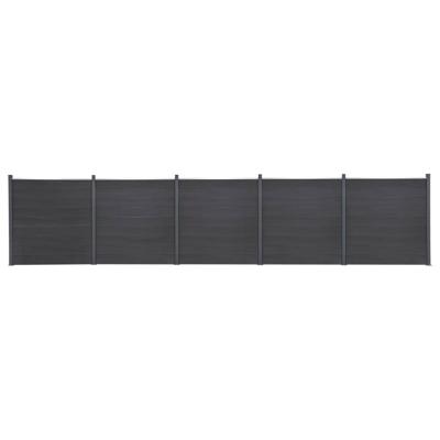 Schuttingpaneelset 872x186 cm HKC grijs