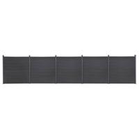 Schuttingpaneelset 872x186 cm HKC grijs