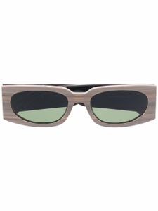 GCDS lunettes de soleil à monture rectangulaire - Marron