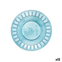 Eetbord Quid Gaia Turkoois Plastic Ø 19 cm (12 Stuks)