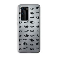 Eye pattern #2: Huawei P40 Pro Transparant Hoesje