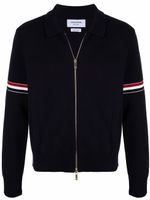 Thom Browne cardigan à rayures RWB - Bleu