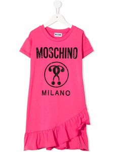 Moschino Kids robe à logo imprimé - Rose