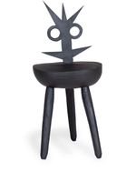 Pulpo "tabouret en bois ""Lumpy, Little Monster""" - Noir