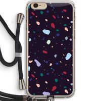 Dark Rounded Terrazzo: iPhone 6 PLUS / 6S PLUS Transparant Hoesje met koord