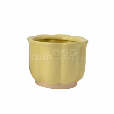 Bloempot Flower Keramiek Ø12cm Geel