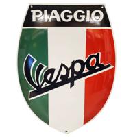 Piaggio Vespa Logo Emaille Bord - 56 x 75cm