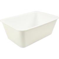 Bak | PP | 1000ml | spuitgiet | 172x120x60mm | wit | 500 stuks