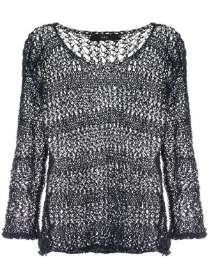 VOZ pull en maille ajourée - Bleu