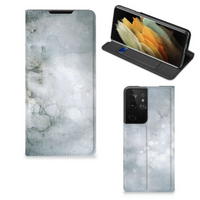 Bookcase Samsung Galaxy S21 Ultra Painting Grey - thumbnail