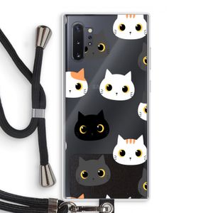 Katten: Samsung Galaxy Note 10 Plus Transparant Hoesje met koord