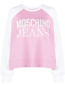 MOSCHINO JEANS sweat en coton à logo imprimé - Rose