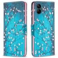 Samsung Galaxy A05 Wonder Series Wallet Case - Witte Bloemen - thumbnail