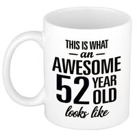 Awesome 52 year cadeau mok / beker 300 ml Awesome 52 year cadeau mok / beker 300 ml