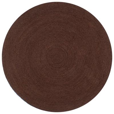 VidaXL Vloerkleed handgemaakt rond 90 cm jute bruin