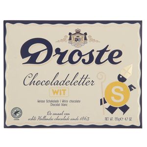 Droste - Chocolade Letter Wit "S" - 135g