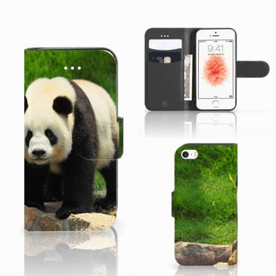 Apple iPhone 5 | 5s | SE | Telefoonhoesje | Met pasjeshouder | Panda