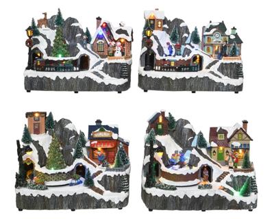 LED scenery l15b22h17cm-11l mlt a4 kerst - Lumineo