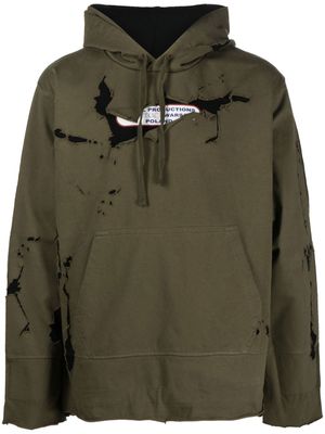 Diesel hoodie à effet taches de peinture - Vert