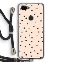 Kleine kattenkopjes: Pixel 3a Transparant Hoesje met koord