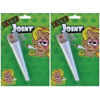 2x Nep marihuana joint 15 cm Hippie/Sixties verkleed accessoires