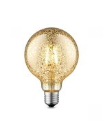 Edison Vintage LED lamp E27 LED filament lichtbron, Deco Globe G95, 9.5/9.5/13.5cm, Goud, Retro LED lamp Dimbaar, 4W 340lm 2700K, warm wit licht, geschikt voor E27 fitting