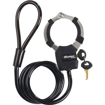 Master Lock 8275EURDPRO Sleutelvergrendelingskabel met handboei - 1 m - Ideaal voor scooters - Kleuren