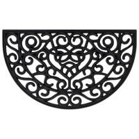 VidaXL Deurmat halfrond 45x75 cm rubber