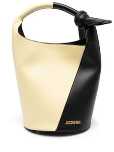 Jacquemus sac seau Le Petit Tourni en cuir - Jaune