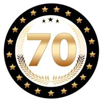 Bierviltjes 70 - 50x stuks - zwart/goud - luxe - verjaardag/jubilea - feestartikelen