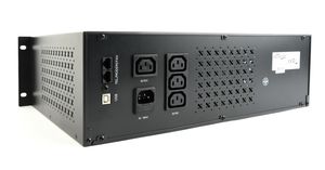 Gembird - Ups rack 19'' 3.4u 1500va, 4xiec 230v out, iec14 in,rj11, usb, lcd Line-interactive 1,5 kVA 900 W 4 AC-uitgang(en)