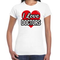 I love doctors verkleed t-shirt wit voor dames - Outfit verkleed feest