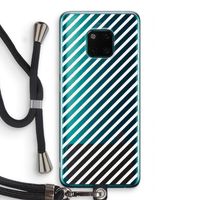 Strepen zwart-wit: Huawei Mate 20 Pro Transparant Hoesje met koord