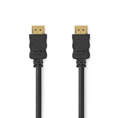 Nedis High Speed ??HDMI™-Kabel met Ethernet | HDMI™ Connector | HDMI™ Connector | 4K@60Hz | ARC | 18 Gbps | 3.00 m | Rond | PVC | Zwart | Label -