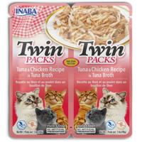 INABA CAT Twin Tonijn met Kip in Bouillon - kattensnack - 2x40g INABA CAT Twin Tonijn met Kip in Bouillon - kattensnack - 2x40g