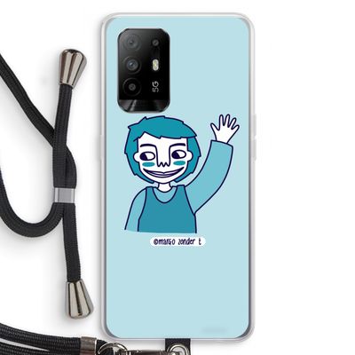 Zwaai: Oppo A94 5G Transparant Hoesje met koord
