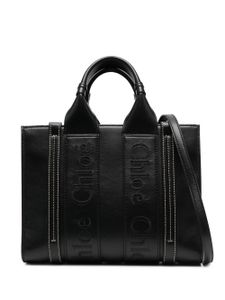 Chloé petit sac cabas Small Boisé en cuir - Noir