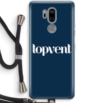 Topvent Navy: LG G7 Thinq Transparant Hoesje met koord