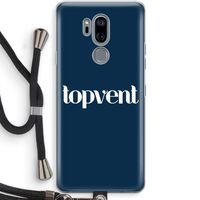 Topvent Navy: LG G7 Thinq Transparant Hoesje met koord