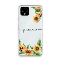 Zonnebloemen: Pixel 4 Transparant Hoesje