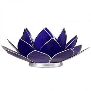 Lotus Sfeerlicht Indigo 6e Chakra Zilverrand