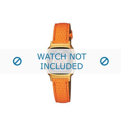 Horlogeband LA670WEGL-4A2EF / LA670WEGL-4A2 / 10487172 Leder Oranje 14mm