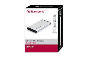 Transcend StoreJet 25S3 HDD-/SSD-behuizing Zilver 2.5" Stroomvoorziening via USB