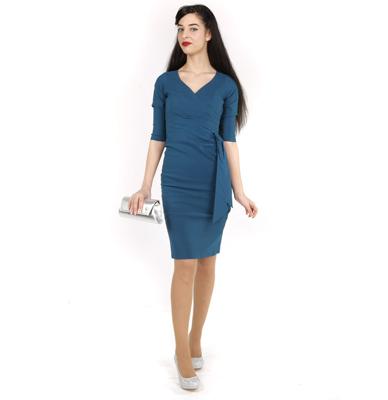 Hourglass Dress 3/4 Sleeve, Indian Teal-34 (NL)/ 8 (UK) | 40% korting Hourglass Dress 3/4 Sleeve, Indian Teal-34 (NL)/ 8 (UK) | 40% korting