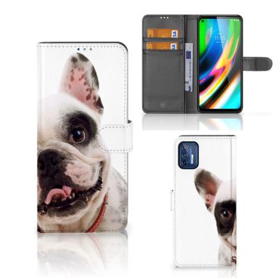 Motorola Moto G9 Plus | Telefoonhoesje | Met pasjeshouder | Franse Bulldog